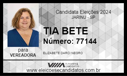 Candidato TIA BETE 2024 - JARINU - Eleições