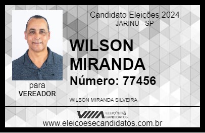 Candidato WILSON MIRANDA 2024 - JARINU - Eleições