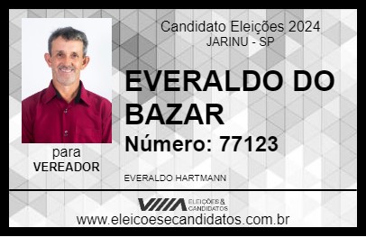 Candidato EVERALDO DO BAZAR 2024 - JARINU - Eleições