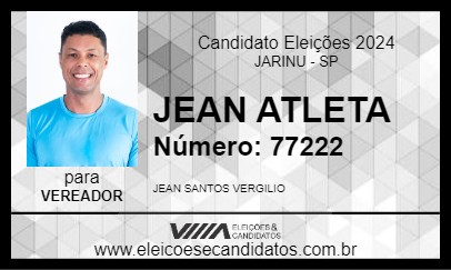 Candidato JEAN  ATLETA 2024 - JARINU - Eleições