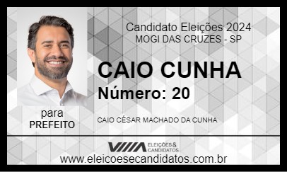 Candidato CAIO CUNHA 2024 - MOGI DAS CRUZES - Eleições