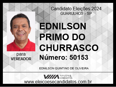 Candidato EDNILSON PRIMO DO CHURRASCO 2024 - GUARULHOS - Eleições