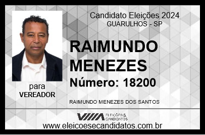 Candidato RAIMUNDO MENEZES 2024 - GUARULHOS - Eleições