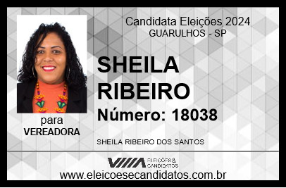 Candidato SHEILA RIBEIRO 2024 - GUARULHOS - Eleições