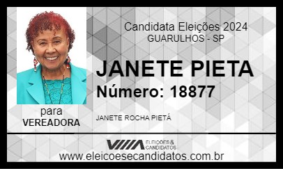 Candidato JANETE PIETA 2024 - GUARULHOS - Eleições