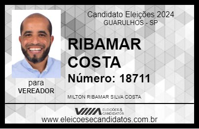 Candidato RIBAMAR COSTA 2024 - GUARULHOS - Eleições