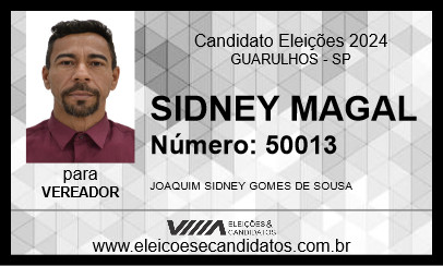 Candidato SIDNEY GOMES 2024 - GUARULHOS - Eleições