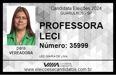 Candidato PROFESSORA LECI 2024 - GUARULHOS - Eleições