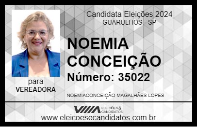 Candidato NOÊMIA MAGALHÃES 2024 - GUARULHOS - Eleições