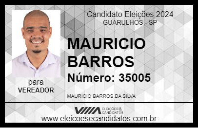 Candidato MAURICIO BARROS 2024 - GUARULHOS - Eleições