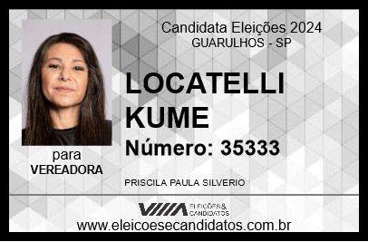 Candidato LOCATELLI KUME 2024 - GUARULHOS - Eleições