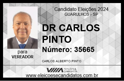 Candidato DR CARLOS PINTO 2024 - GUARULHOS - Eleições