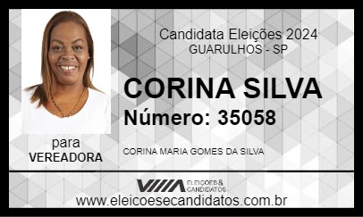 Candidato CORINA SILVA 2024 - GUARULHOS - Eleições