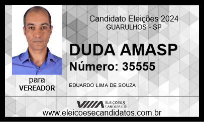 Candidato DUDA AMASP 2024 - GUARULHOS - Eleições