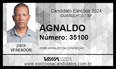 Candidato AGNALDO 2024 - GUARULHOS - Eleições