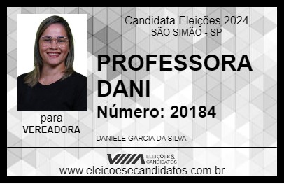 Candidato PROFESSORA DANI 2024 - SÃO SIMÃO - Eleições