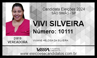 Candidato VIVI SILVEIRA 2024 - SÃO SIMÃO - Eleições