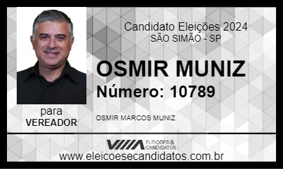 Candidato OSMIR MUNIZ 2024 - SÃO SIMÃO - Eleições