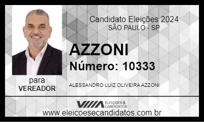 Candidato AZZONI 2024 - SÃO PAULO - Eleições