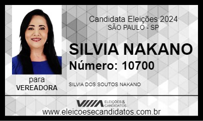 Candidato SILVIA NAKANO 2024 - SÃO PAULO - Eleições