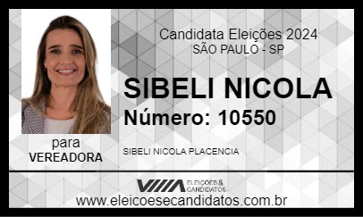 Candidato SIBELI NICOLA 2024 - SÃO PAULO - Eleições