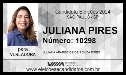 Candidato JULIANA PIRES 2024 - SÃO PAULO - Eleições