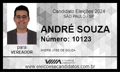 Candidato ANDRÉ SOUZA 2024 - SÃO PAULO - Eleições