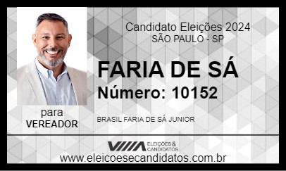 Candidato FARIA DE SÁ 2024 - SÃO PAULO - Eleições