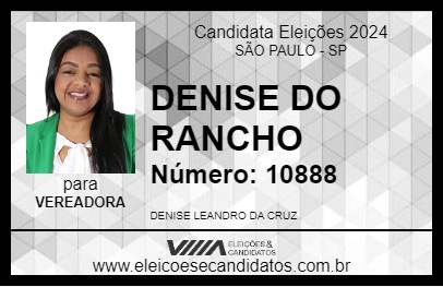 Candidato DENISE DO  RANCHO 2024 - SÃO PAULO - Eleições