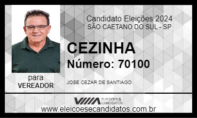 Candidato CEZINHA 2024 - SÃO CAETANO DO SUL - Eleições