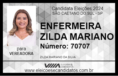 Candidato ENFERMEIRA ZILDA MARIANO 2024 - SÃO CAETANO DO SUL - Eleições