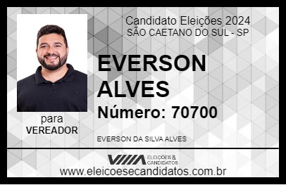 Candidato EVERSON  ALVES 2024 - SÃO CAETANO DO SUL - Eleições