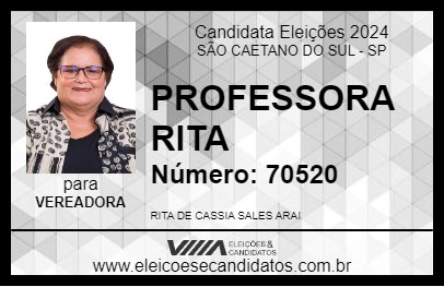 Candidato PROFESSORA RITA 2024 - SÃO CAETANO DO SUL - Eleições