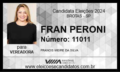 Candidato FRAN PERONI 2024 - BROTAS - Eleições