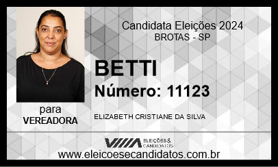 Candidato BETH 2024 - BROTAS - Eleições