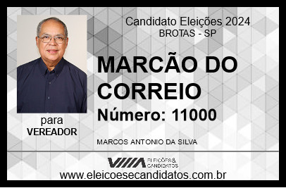 Candidato MARCÃO CARTEIRO 2024 - BROTAS - Eleições