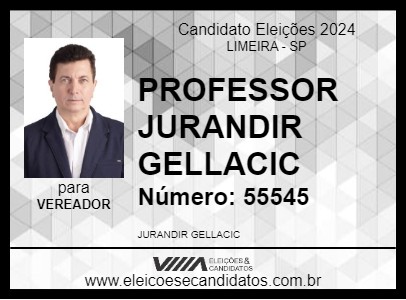 Candidato PROFESSOR JURANDIR GELLACIC 2024 - LIMEIRA - Eleições