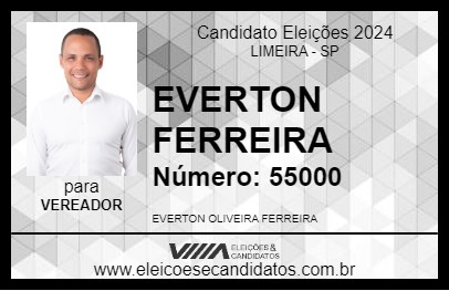 Candidato EVERTON FERREIRA 2024 - LIMEIRA - Eleições