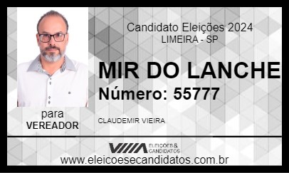 Candidato MIR DO LANCHE 2024 - LIMEIRA - Eleições