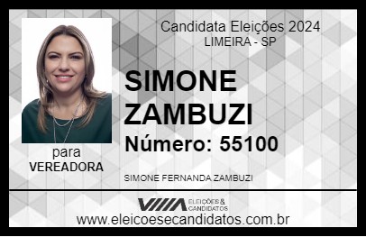 Candidato SIMONE ZAMBUZI 2024 - LIMEIRA - Eleições