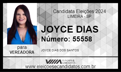 Candidato JOYCE DIAS 2024 - LIMEIRA - Eleições