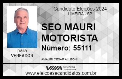 Candidato SEO MAURI MOTORISTA 2024 - LIMEIRA - Eleições