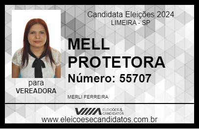 Candidato MELL PROTETORA 2024 - LIMEIRA - Eleições