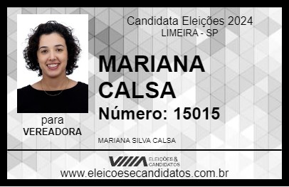 Candidato MARIANA CALSA 2024 - LIMEIRA - Eleições