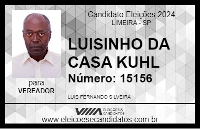 Candidato LUISINHO DA CASA KUHL 2024 - LIMEIRA - Eleições