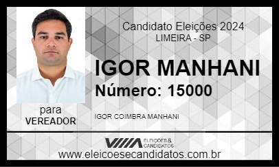 Candidato IGOR MANHANI 2024 - LIMEIRA - Eleições