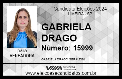 Candidato GABRIELA DRAGO 2024 - LIMEIRA - Eleições