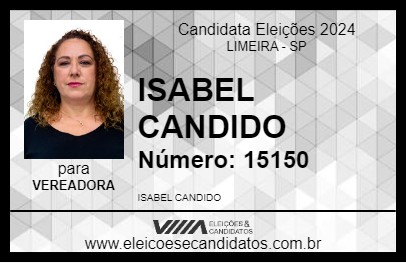 Candidato ISABEL CANDIDO 2024 - LIMEIRA - Eleições