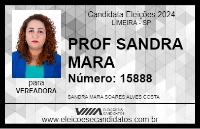 Candidato PROF  SANDRA MARA 2024 - LIMEIRA - Eleições