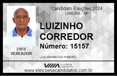 Candidato LUIZINHO CORREDOR 2024 - LIMEIRA - Eleições